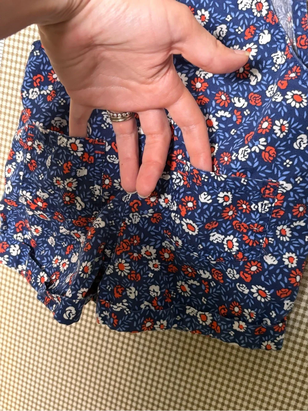 OshKosh Genuine Kids Floral Shortalls Overalls 18M